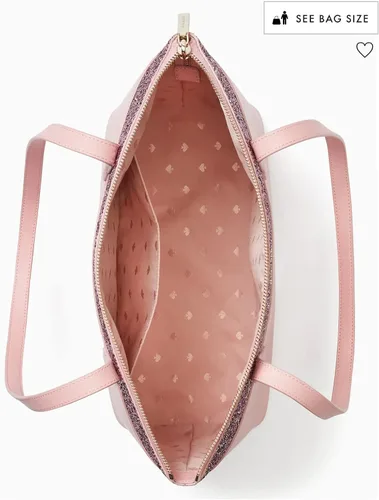 Vista 4 de Kate Spade Flash Glitter Tote Rosa, Rosado