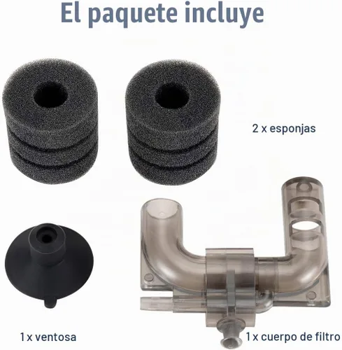 Vista 2 de hygger Super Mini Acuario Solo Filtro de Esponja para Peces Pequeñas 0.5-5 Galones