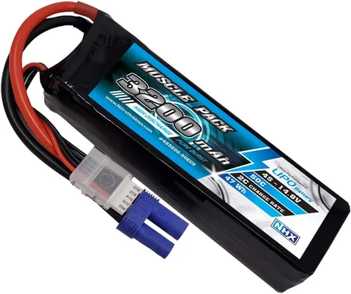 Vista 3 de NHX Muscle Pack 4S 14.8V 3200mAh 50C batería Lipo con conector EC5