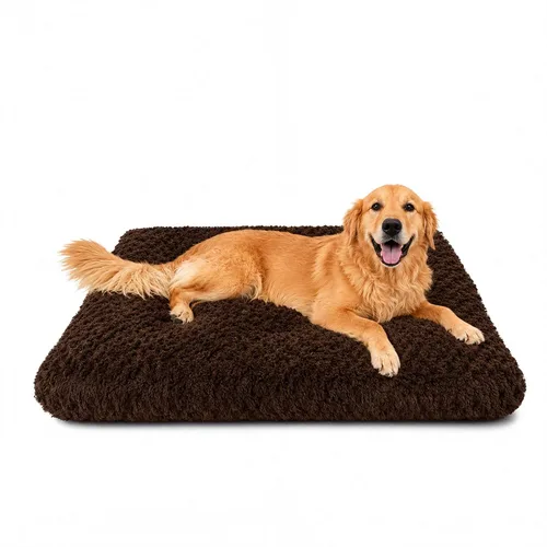 Vista 26 de Cama para perro de tamaño mediano, alfombra lavable de felpa para mascotas Negro