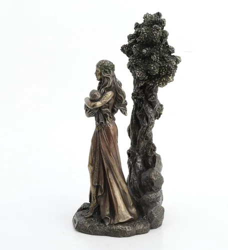 Vista 7 de Estatua irlandesa con acabado de bronce de la diosa de los Tuatha de Danann