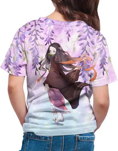 Vista 2 de KXQWB Youth Anime T-Shirts BoyGirl 3D Printed Cospaly Short Sleeve Teenage Novelty Shirt Chirld Kawaii Tee