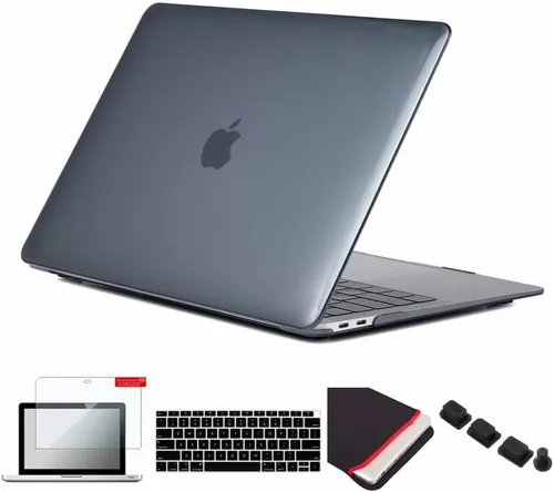 Vista 27 de Pack 5 en 1 de carcasa para MacBook Air, de Se7enline, de plástico duro, tacto suave, con protector de teclado de silicón, protector de pantalla