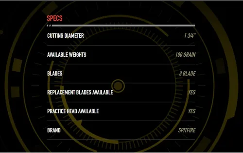 Vista 6 de New Archery Products - Punta de caza para ballesta y ballesta Spitfire, 3 unidades, 100 granos Maxx