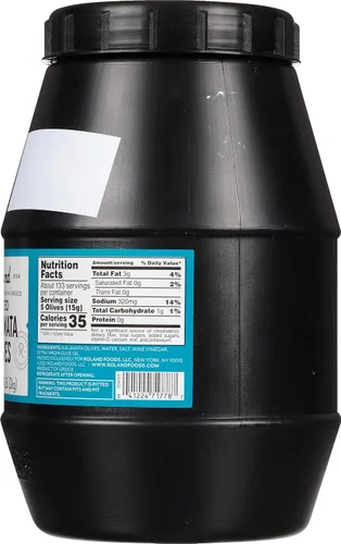 Vista 2 de Roland Foods - Aceitunas Kalamata enteras sin hueso, de Grecia.