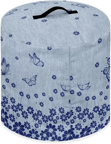 Vista 2 de Flashideas Funda floral para olla a presión para mujer, protección contra el polvo, cubierta de olla arrocera con aislamiento de mariposa con forro