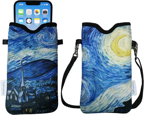 Vista 22 de Tainada Funda Estuche Bolsa de Neopreno para Teléfono para Hombres y Mujeres con Correa Cruzada/Cordón para el Cuello para iPhone 17/16/15 Pro Max