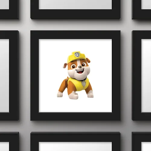 Vista 3 de Trends International Gallery Pops Nickelodeon PAW Patrol - Póster de pared de escombros de 12 x 12 pulgadas, versión enmarcada en negro Versión