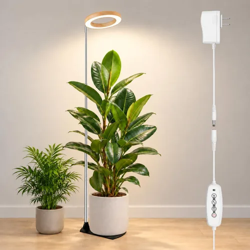 Vista 11 de LORDEM Luz de crecimiento, luz LED para plantas de interior, lámpara de crecimiento de escritorio de espectro completo con temporizador automático