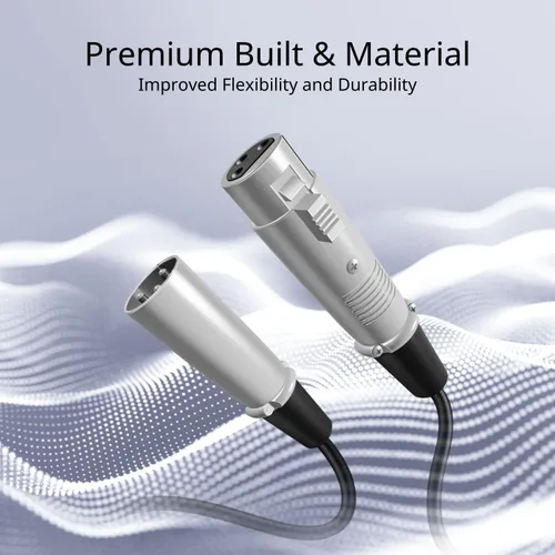 Vista 3 de TNP XLR - Cable de micrófono XLR de 3 pines macho a hembra, conector de audio de cable de micrófono equilibrado, convertidor de adaptador