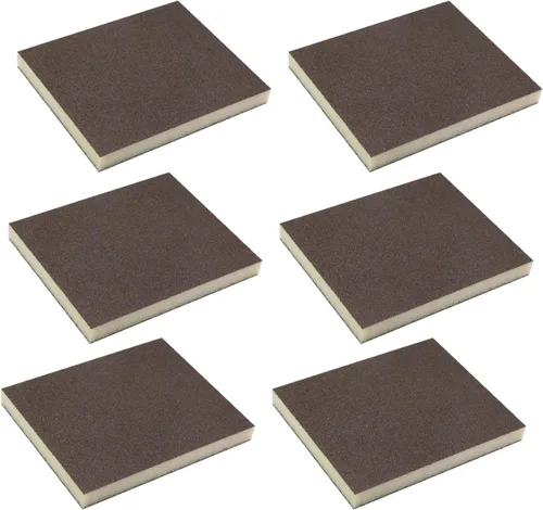 Vista 17 de Utoolmart Bloques de lijado de esponja de lijado, esponja de papel de lija húmedo y seco de grano 80, kit de esponja de arena lavable y 4 piezas