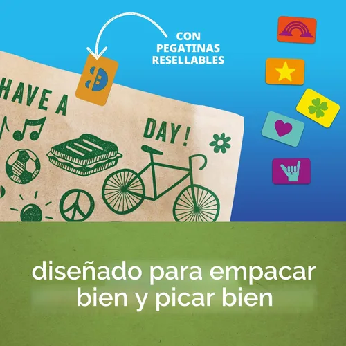 Vista 7 de Bolsas de papel para sándwiches y aperitivos Ziploc, reciclables y sellables con diseños divertidos, 50 bolsas en total