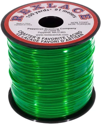 Vista 10 de Craft County Rexlace Plastic Craft Lace - Encaje para manualidades, 3/32 pulgadas (verde manzana)
