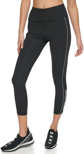 Vista 4 de DKNY High Waist Womens Leggings with Pockets & Reflective Piping