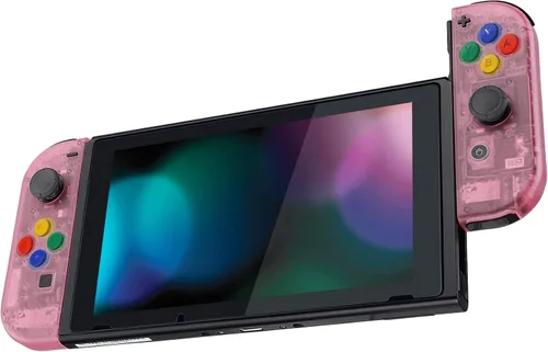 Vista 4 de eXtremeRate - Carcasa de control portátil Joy-Con con set de botones completo, repuesto de carcasa hazlo tú mismo para control de Nintendo Switch