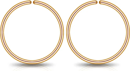 Vista 103 de Small Gold or Sterling Silver Huggie Hoop Earrings for Women Cartilage Nose Helix Tragus