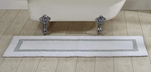Vista 17 de Better Trends - Alfombra de baño 100% algodón reversible, altamente absorbente y lavable a máquina, suave, tapete de ducha para piso de baño