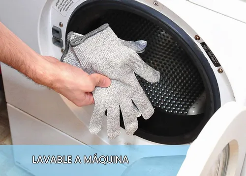 Vista 5 de Guantes resistentes a cortes, protección de manos de grado alimenticio nivel 5, guantes de corte de cocina (XS)