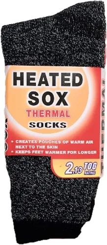 Vista 2 de 3pares Mens climatizada Sox calcetines calcetines térmicos mantiene los pies calientes ya