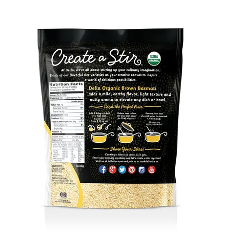 Vista 2 de Della Arroz Orgánico Basmati Arroz Integral 10lb