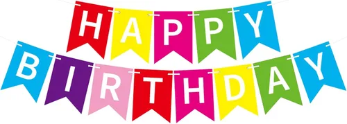 Vista 10 de MEETINGU Pancarta de Feliz Cumpleaños, Decoraciones de Fiesta Letrero Colorido Suministros para Niños, Niñas, Adultos