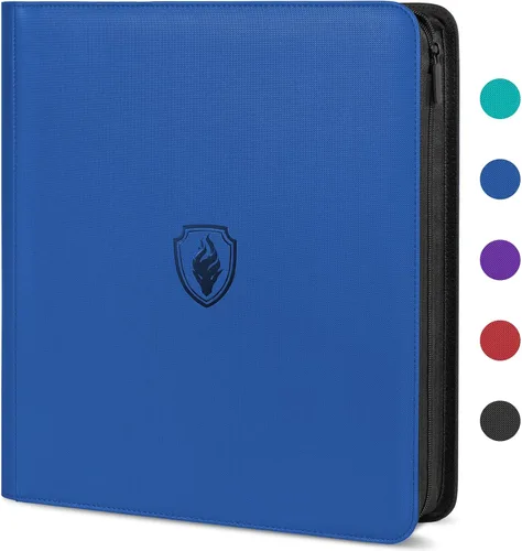 Vista 25 de Fabmaker Carpeta de tarjetas con cremallera de 4 bolsillos, carpeta de Negro