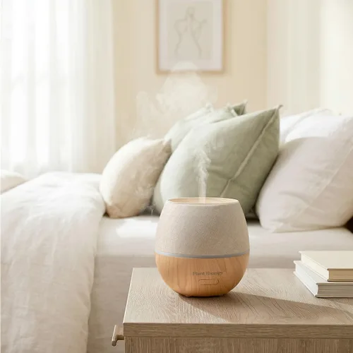 Vista 6 de Plant Therapy Home Drift Linen - Difusor de aceite esencial, elegante cubierta de lino que añade un toque suave y natural a cualquier espacio