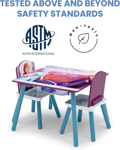 Vista 4 de Delta Children - Juego de mesa y sillas para niños con almacenamiento