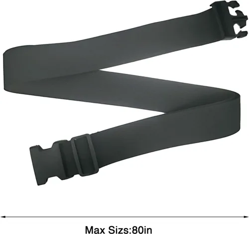 Vista 3 de 1pac - Correa de seguridad para silla de ruedas, ajustable, anticaídas, tamaño extra largo, arnés universal adecuado con hebilla, silla