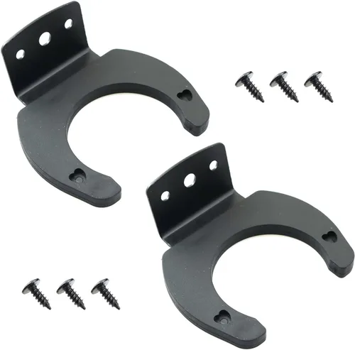 Vista 2 de ZYAMY Soporte para micrófono de montaje en pared, soporte de suspensión de doble gancho para micrófono inalámbrico, 2 uds