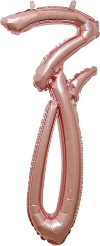 Vista 14 de Globo de aluminio en forma de escritura de oro rosa, 16 pulgadas (paquete de 1) - Elegante decoración de globos del alfabeto, perfecto para fiestas