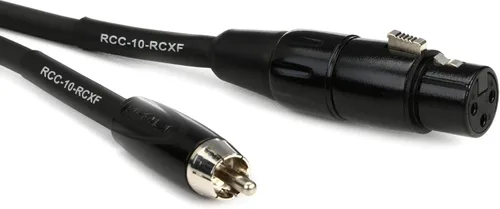 Vista 2 de Roland Cable de interconexión de 10 pies, XLR (macho)-RCA, serie negra (RCC-10-RCXM)