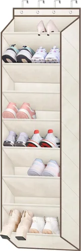 Vista 19 de SLEEPING LAMB Zapatero para puerta, organizador de zapatos para puerta de niños para colgar en el armario, almacenamiento estrecho para zapatos
