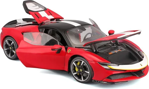 Vista 3 de Bburago B18-16911 Ferrari Signature SF90 STRADALE Super Car Die Cast, Rojo, L