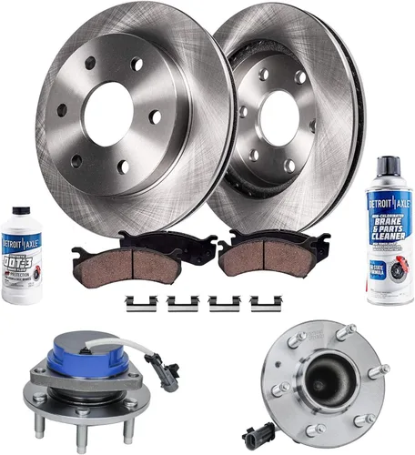 Vista 23 de Detroit Axle - Rotores de freno para Jeep Compass 2015-2022 Renegade 2016-2022 Fiat 500X 2016-2022, 2018, 2019, 2020, 2021. Reemplazo de rotores