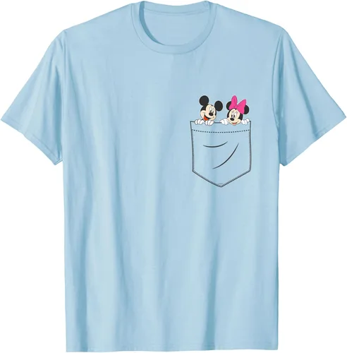 Vista 70 de Disney Mickey & Minnie Mouse - Camiseta de bolsillo pequeño para pareja