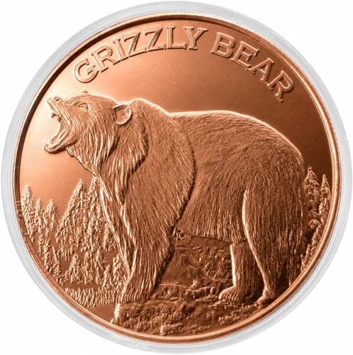 Vista 6 de Bisonte Moneda de lingotes redondos de cobre .999 puro de 1 oz en cápsula - COA por Heavenly Metals