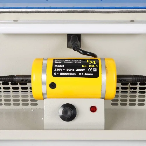 Vista 9 de Máquina pulidora de pulido KPfaster 200W Colector de polvo Pulidor de joyas Máquina de motor de pulido de mesa