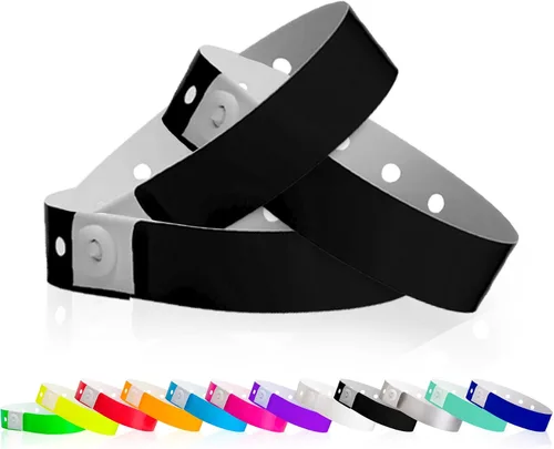 Vista 10 de Paquete variado de 500 pulseras de plástico holográficas para eventos de Paquete variado holográfico de 5