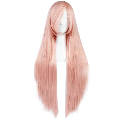Vista 77 de anogol Vocaloid 32" 80 cm de largo recto de Cosplay peluca Pelucas Para Fiestas Halloween, Anaranjado
