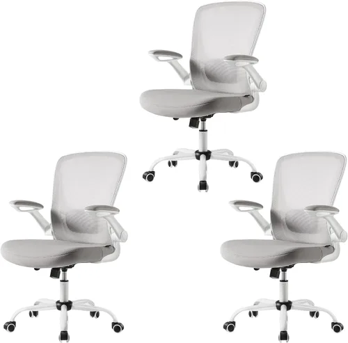 Vista 12 de EUREKA ERGONOMIC Sillas de escritorio de oficina en casa, silla de escritorio ergonómica con ruedas, silla de computadora con malla transpirable