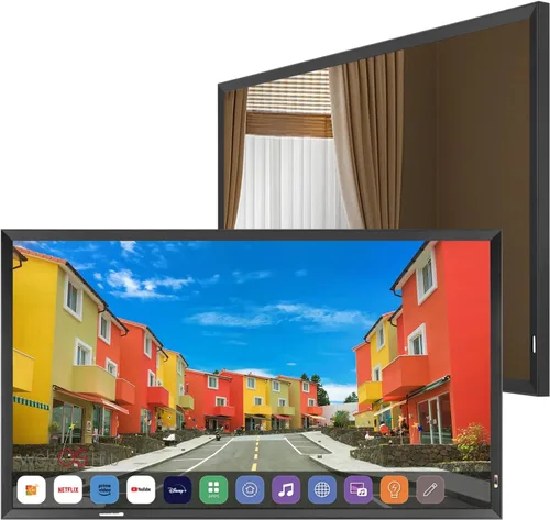 Vista 14 de Soulaca 22" webOS Smart Mirror TV con decoración de marco blanco Galería inteligente