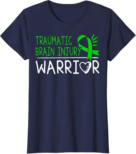 Vista 32 de Camiseta de lesión intracraneal - Camiseta de conciencia TBI, Negro, S
