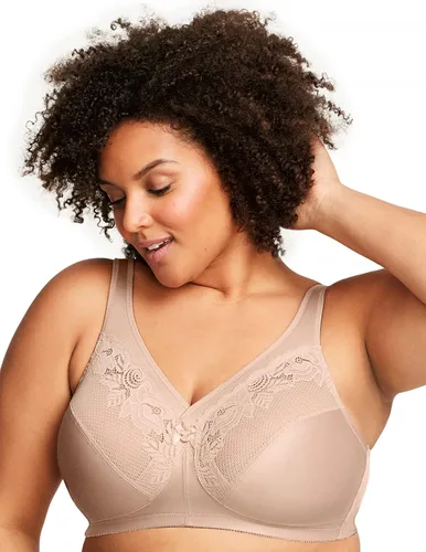 Vista 4 de Glamorise - Brasier reductor para mujer con soporte de busto completo, sin aros, #1003
