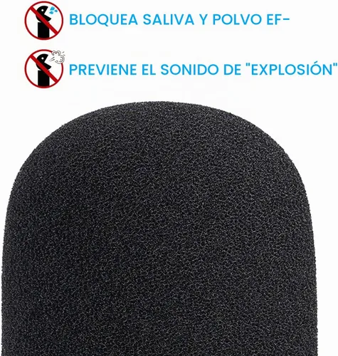 Vista 4 de Protector de espuma con filtro pop para micrófono PodMic - Parabrisas de viento para micrófono personalizado para Rode PodMic USB, micrófono
