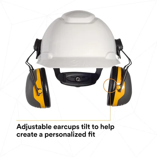 Vista 9 de 3M PELTOR - Orejeras de protección auditiva, Serie X X2P3E, estilo gorra con casco duro adjunto, protección contra el ruido NRR 24 dB, paquete