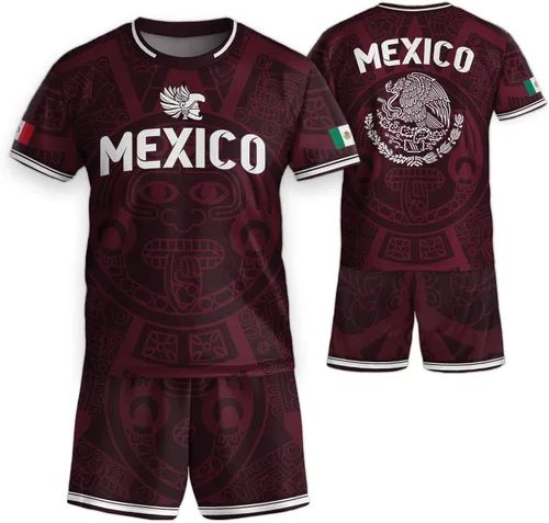 Vista 11 de Camiseta de Fútbol Juvenil de México, Camisetas de Fútbol Mexicanas para Niños, Camisetas de México para Niños, Camiseta de Fútbol Mexicana