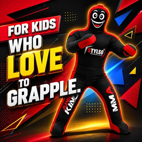 Vista 3 de Maniquí de lucha libre sin relleno para niños – Maniquí de agarre juvenil BJJ, MMA, Jiu Jitsu y compañero de entrenamiento de judo – Compañero