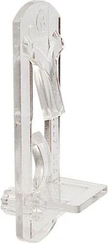Vista 5 de Prime-Line R 7316 taquetes de estante de bloqueo de 1/4 pulgada, plástico, transparente, 6 unidades (paquete de 1)
