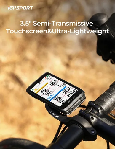 Vista 6 de iGPSPORT BiNavi Bike Computer, 3.5‘’ Touch Screen Map Navigation Music Control Climb Tips, Wireless GPS Cycling Computer